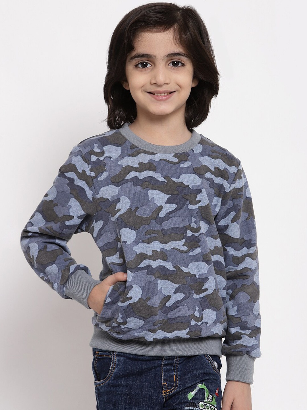 

NYNSH Boys Blue Printed Sweatshirt