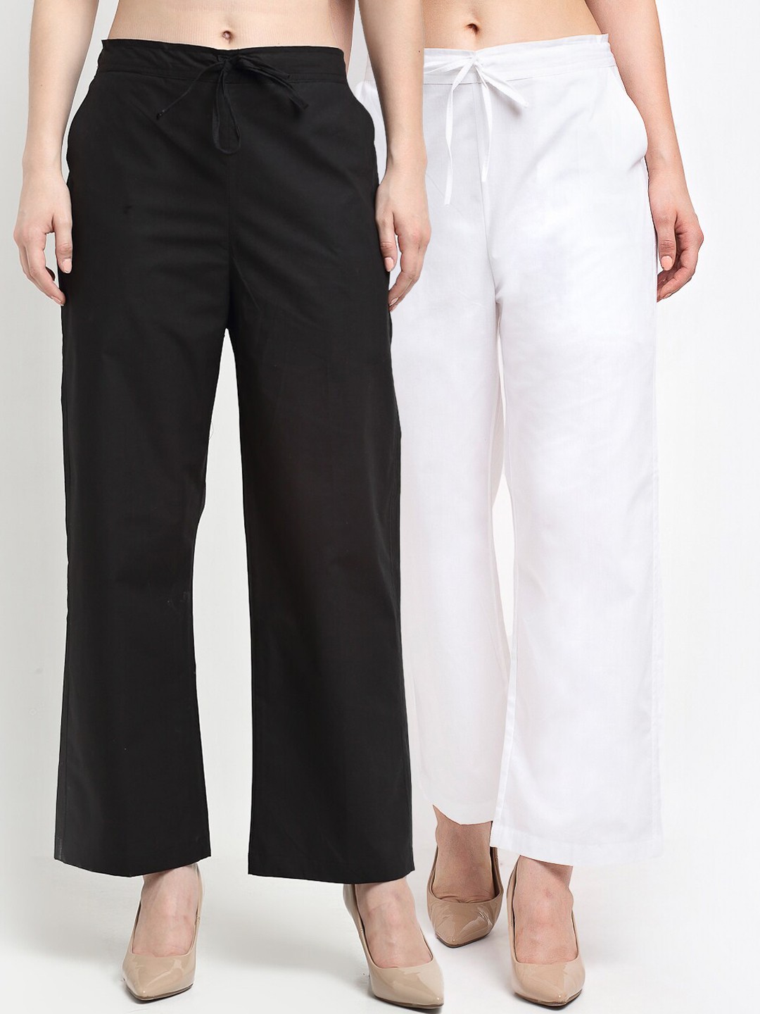 

GRACIT Women Black Loose Fit Parallel Trousers