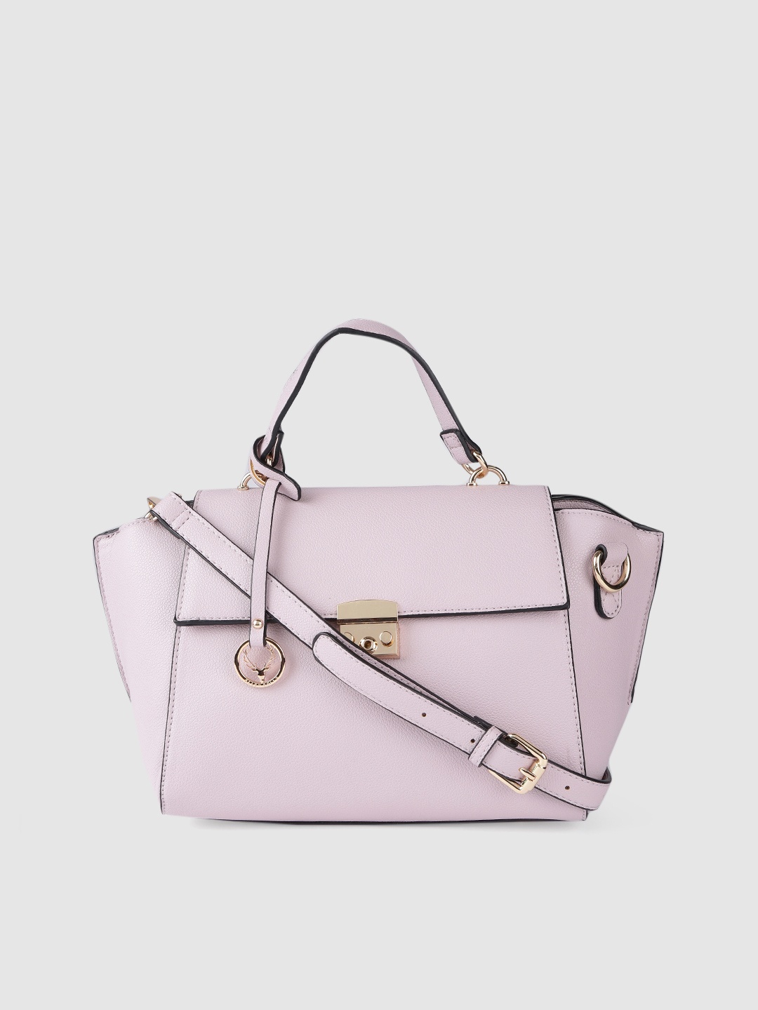 

Allen Solly Women Lavender Solid Structured Satchel