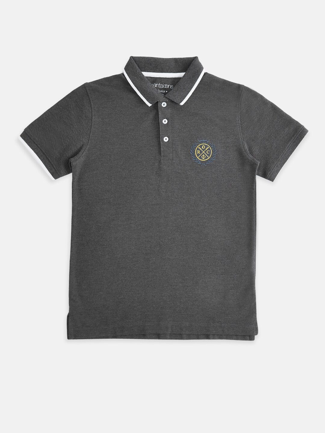 

Pantaloons Junior Boys Charcoal Polo Collar T-shirt