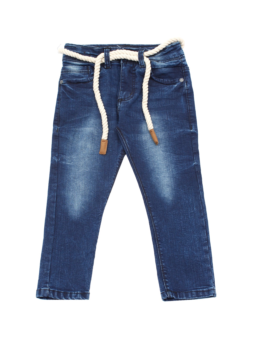 

Lil Lollipop Unisex Kids Blue Mildly Distressed Light Fade Jeans