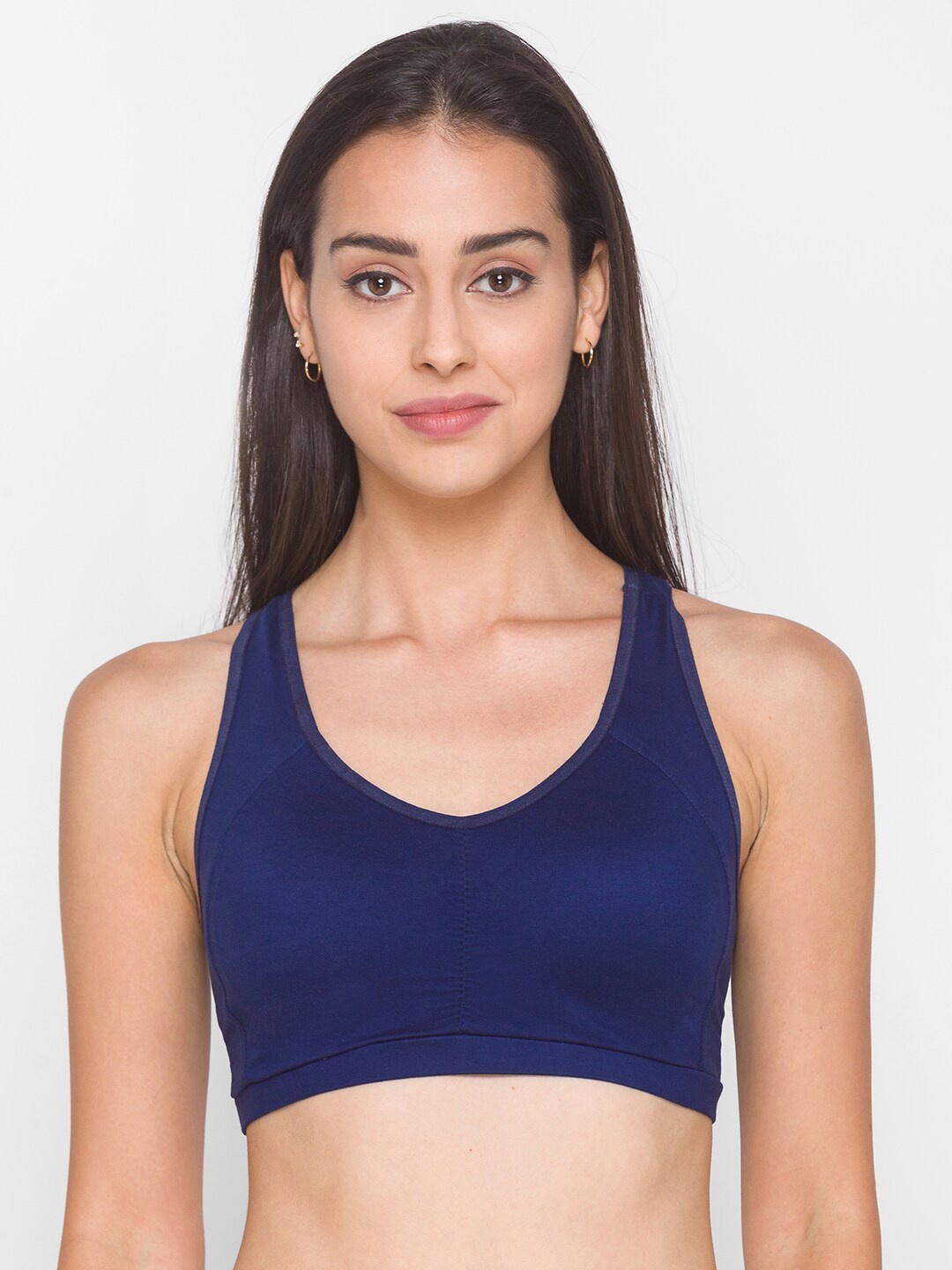

Candyskin Women Navy blue Solid Padded Sports Bra