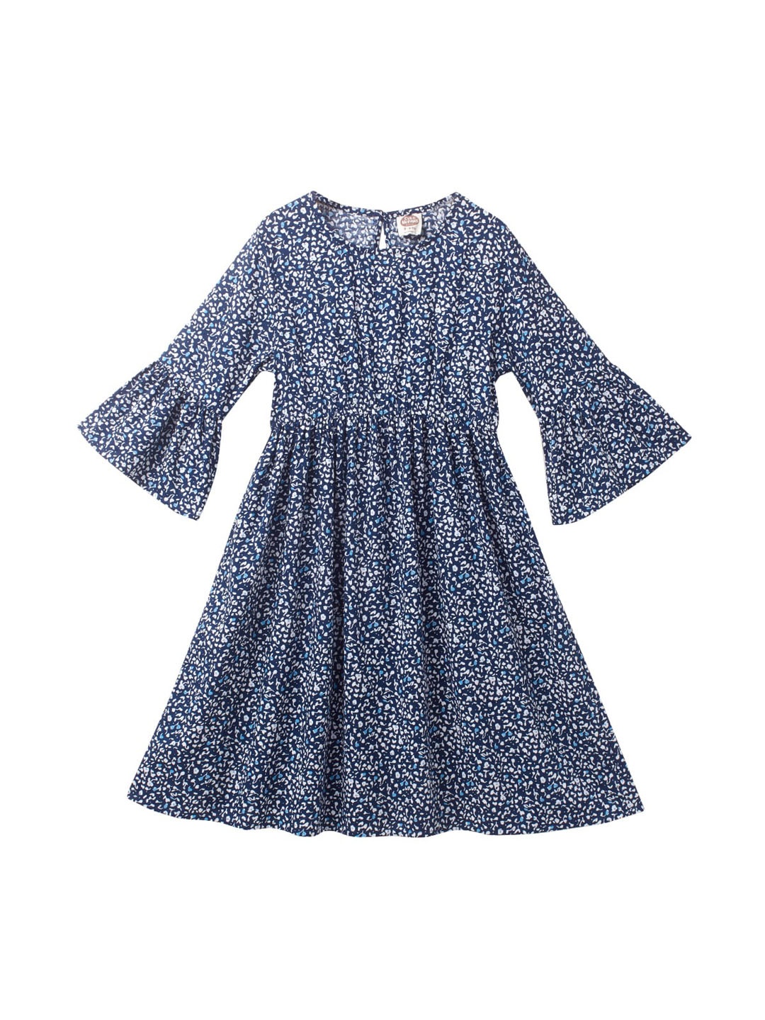 

Cub McPaws Navy Blue & White Floral Dress