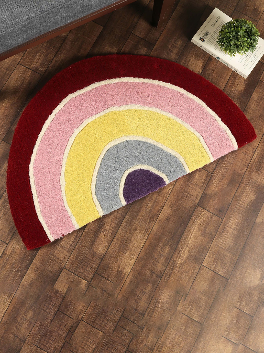 

Bigsmall Maroon & Pink Magical Rainbow Rug