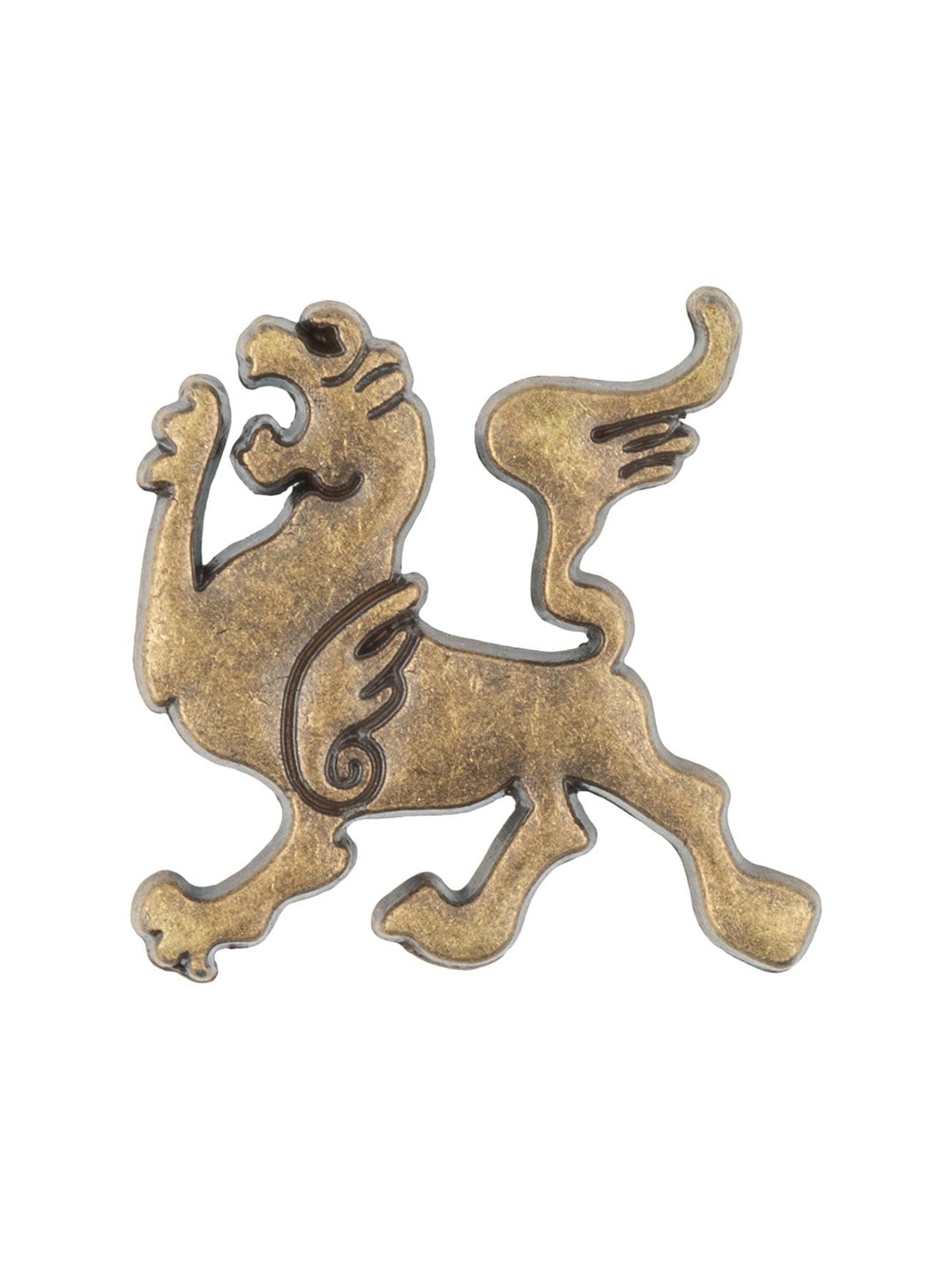 

The Tie Hub Antique Gold Lion Tatoo Metal Lapel Pin
