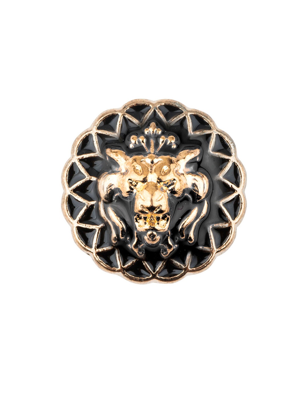 The Tie Hub Black & Gold Lion King Metal Lapel Pin