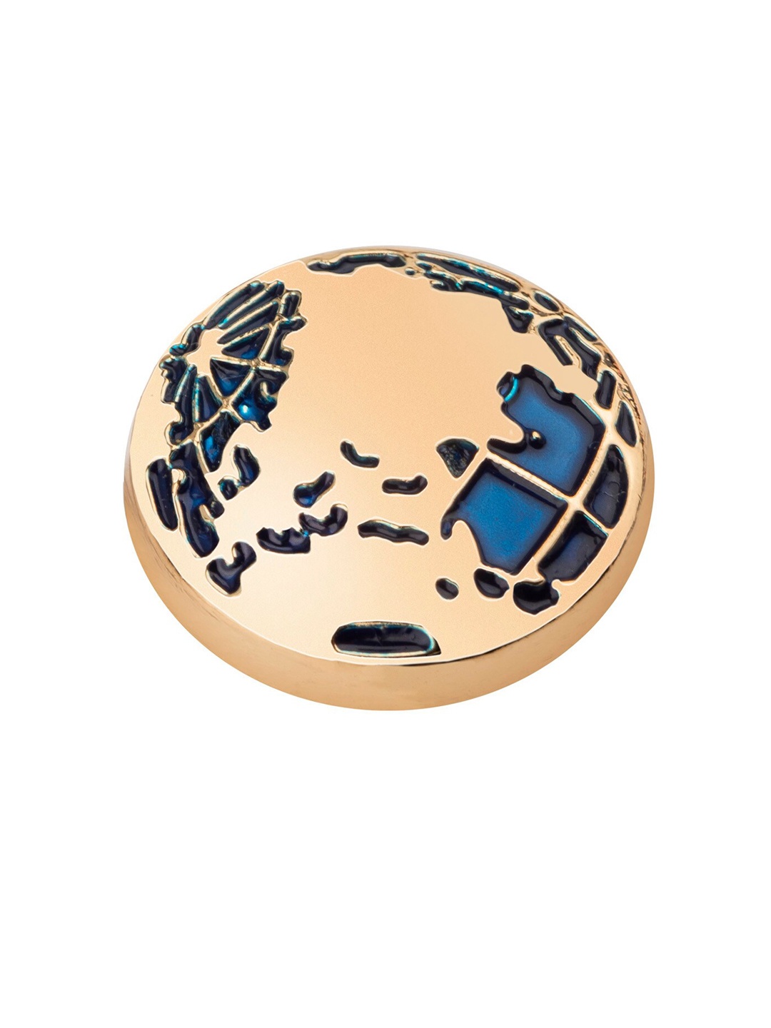 

The Tie Hub Blue & Gold World Globe Metal Lapel Pin