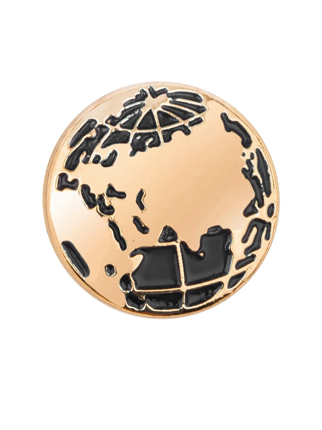 

The Tie Hub Black & Gold World Globe Metal Lapel Pin