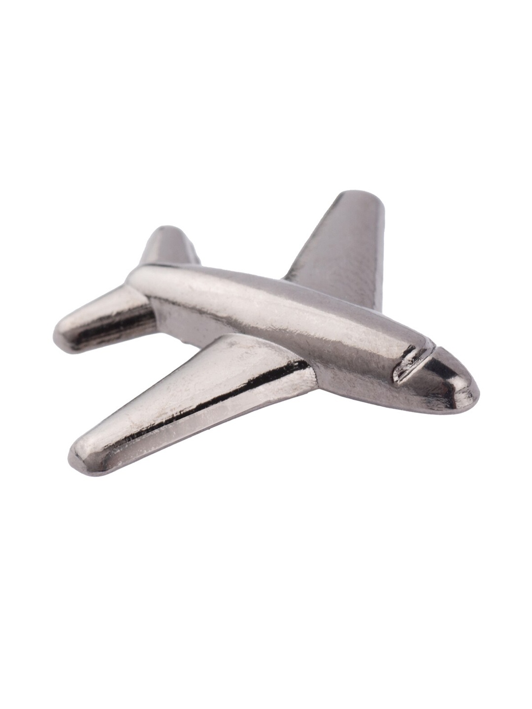 

The Tie Hub Men Silver-Toned & Gold-Toned Solid Aircraft Shaped Brooch