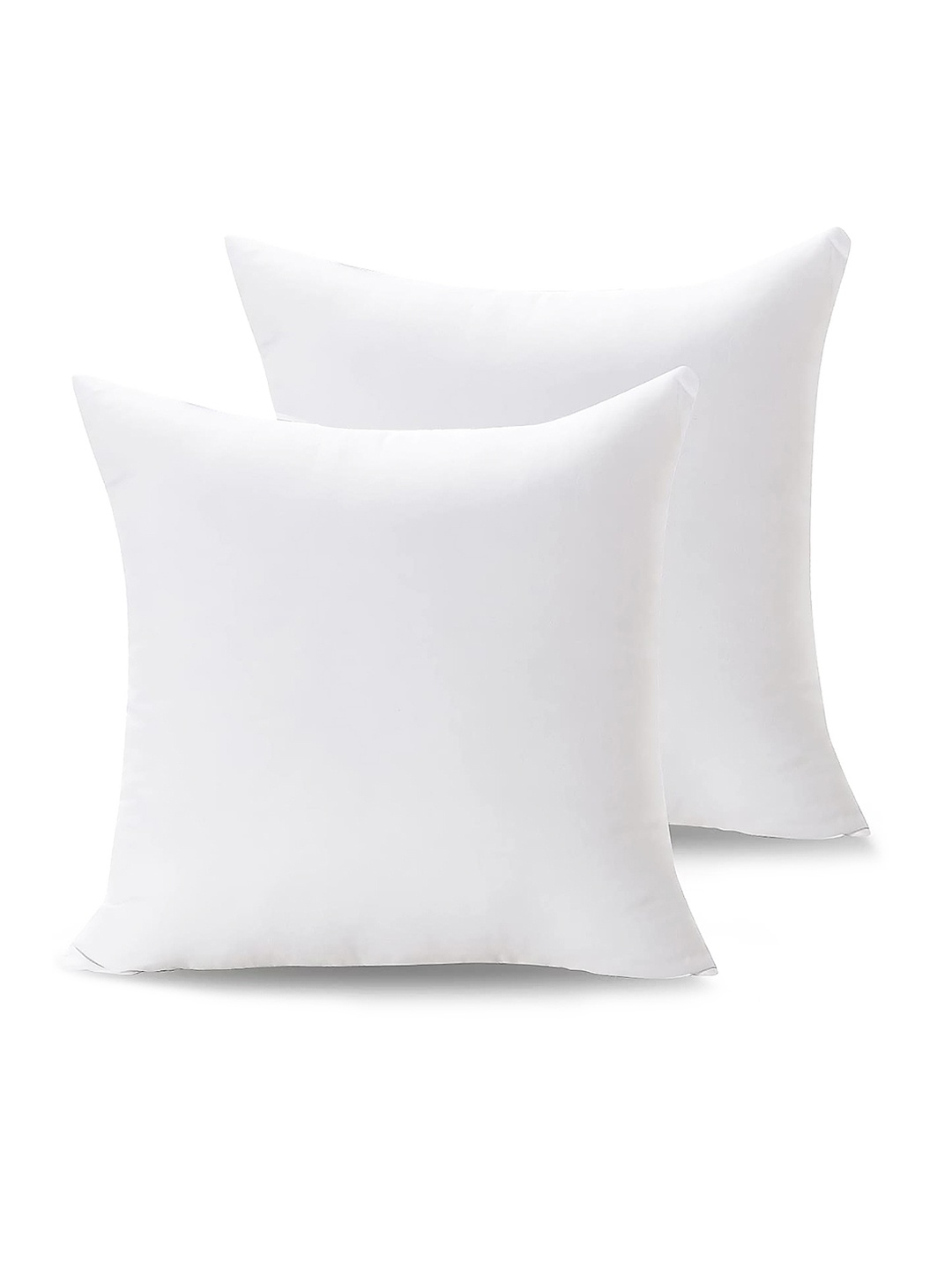 

Divine Casa Set Of 2 White Striped Microfibre Square Cushions