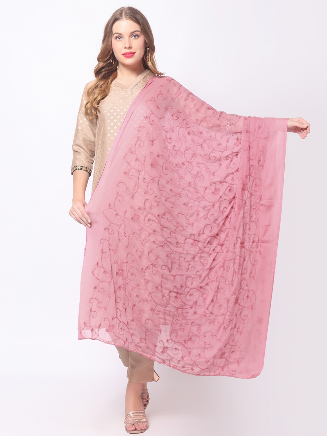 

Dupatta Bazaar Rose Embroidered Dupatta