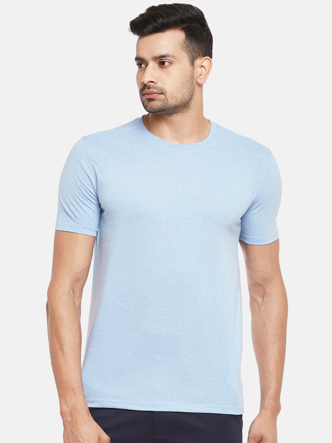 

BYFORD by Pantaloons Men Blue Pockets T-shirt