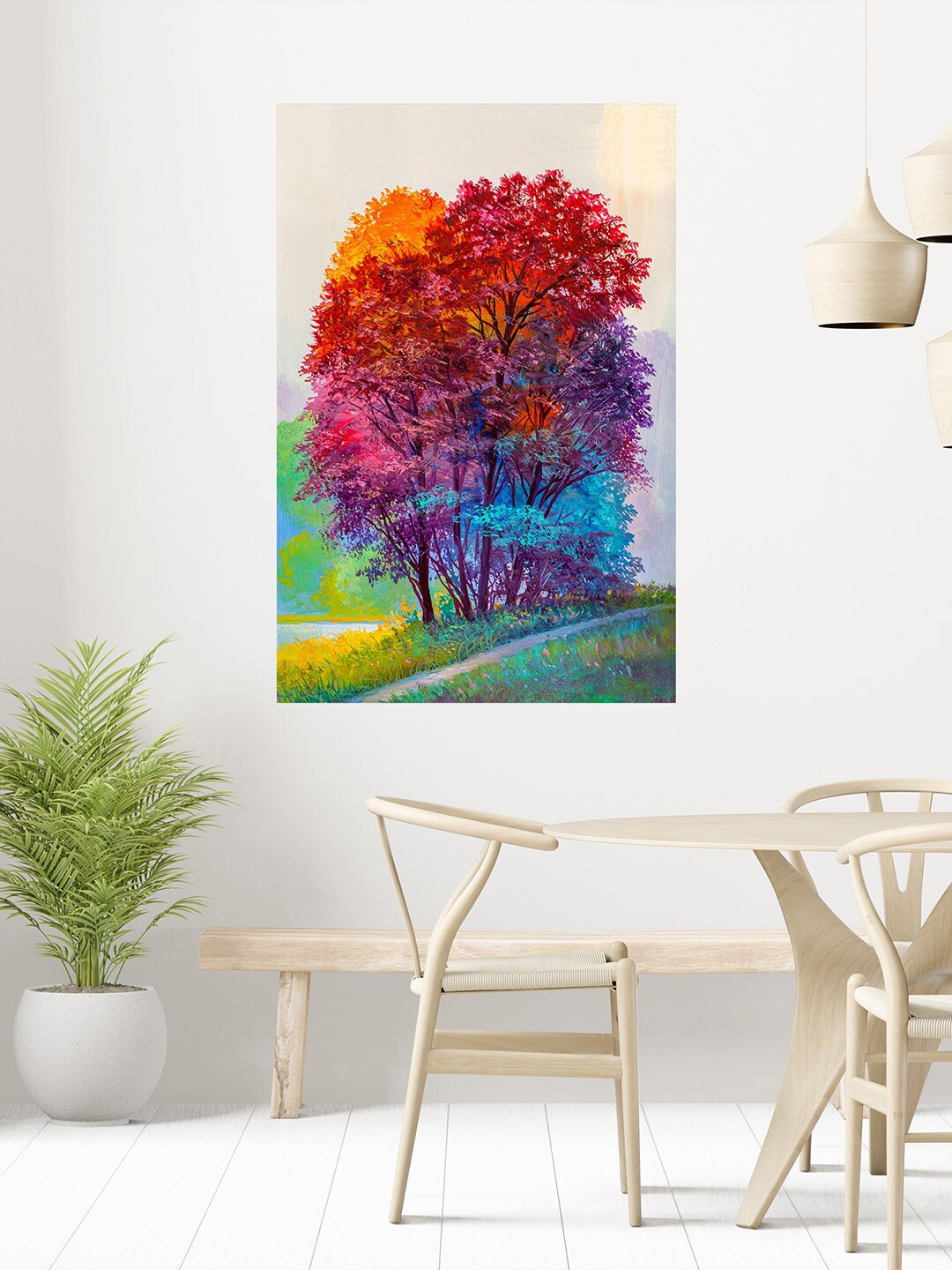 

WENS Multicoloured The Heart Of Nature Printed Vinyl Wall Sticker, Multi