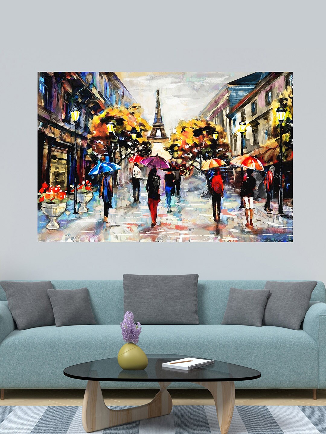 

WENS Multicoloured Modern Art Wall Sticker, Multi