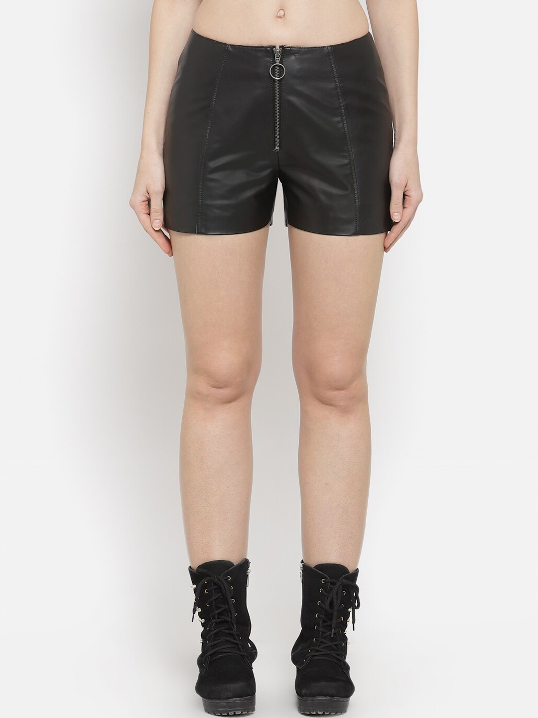 

BEAVER Women Black Slim Fit Hot Pants