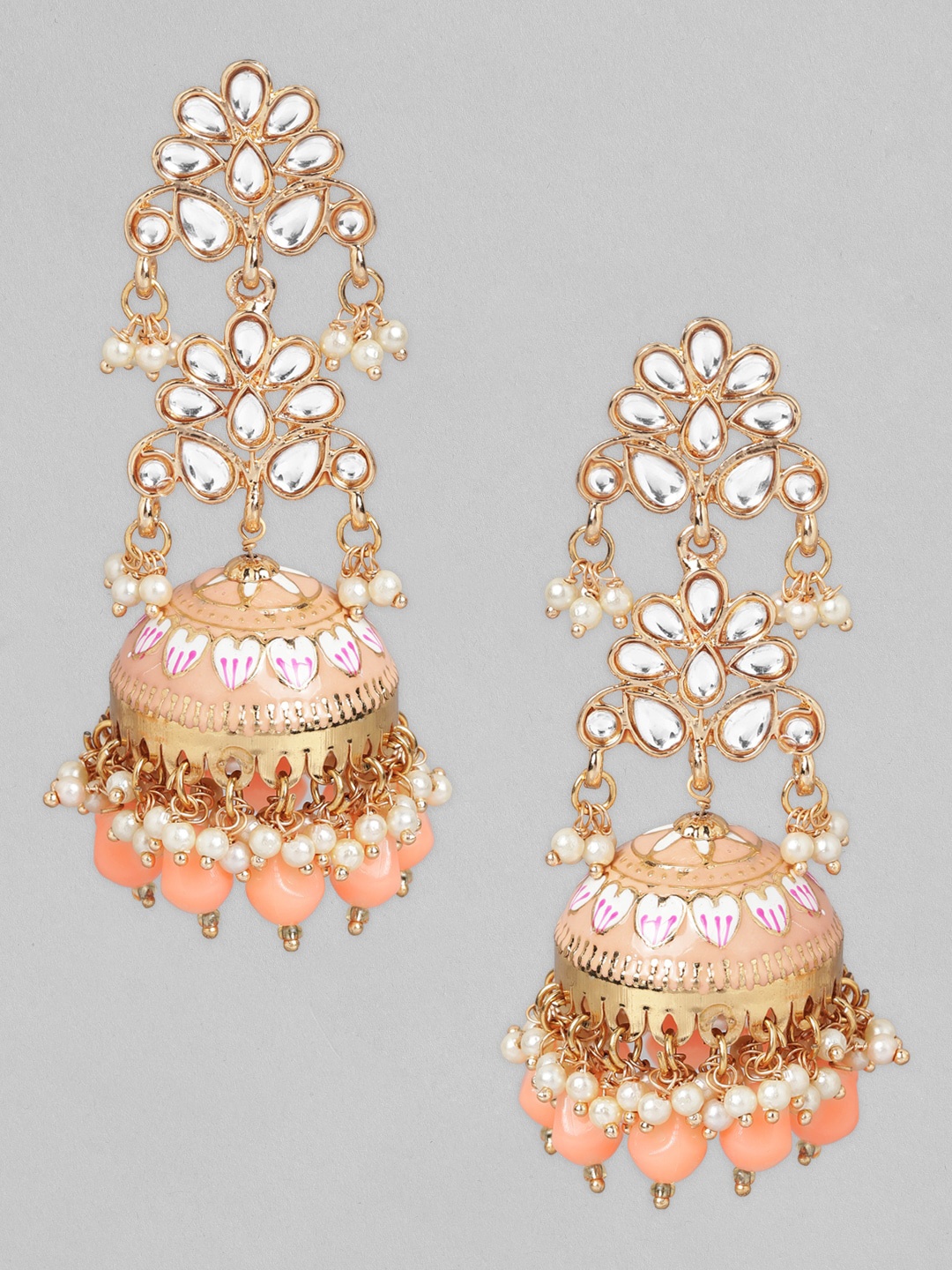 

Rubans Gold-Toned Classic Jhumkas Earrings