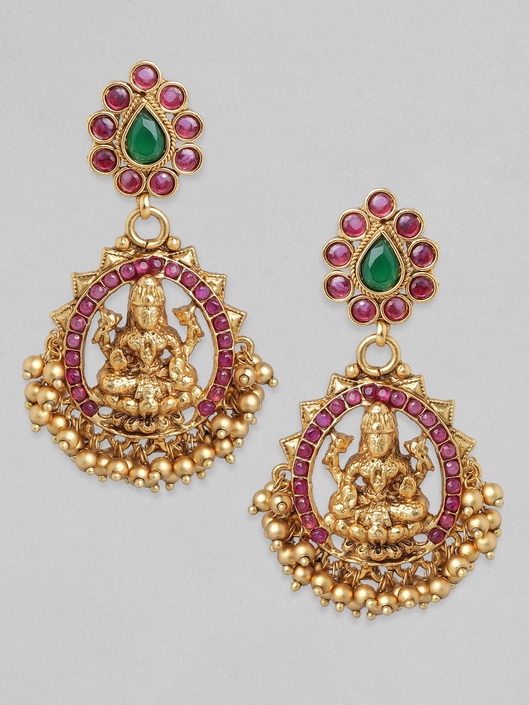 

Rubans 24K Gold-Plated Classic Temple Filigree Drop Earrings