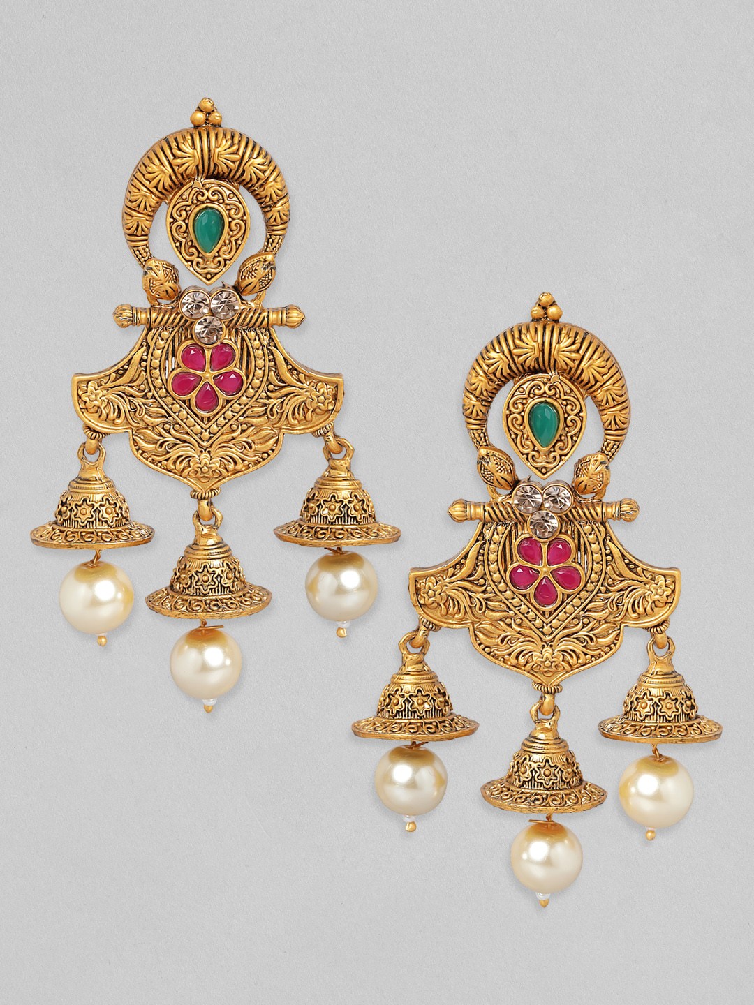 

Rubans Gold-Toned Classic Drop Earrings