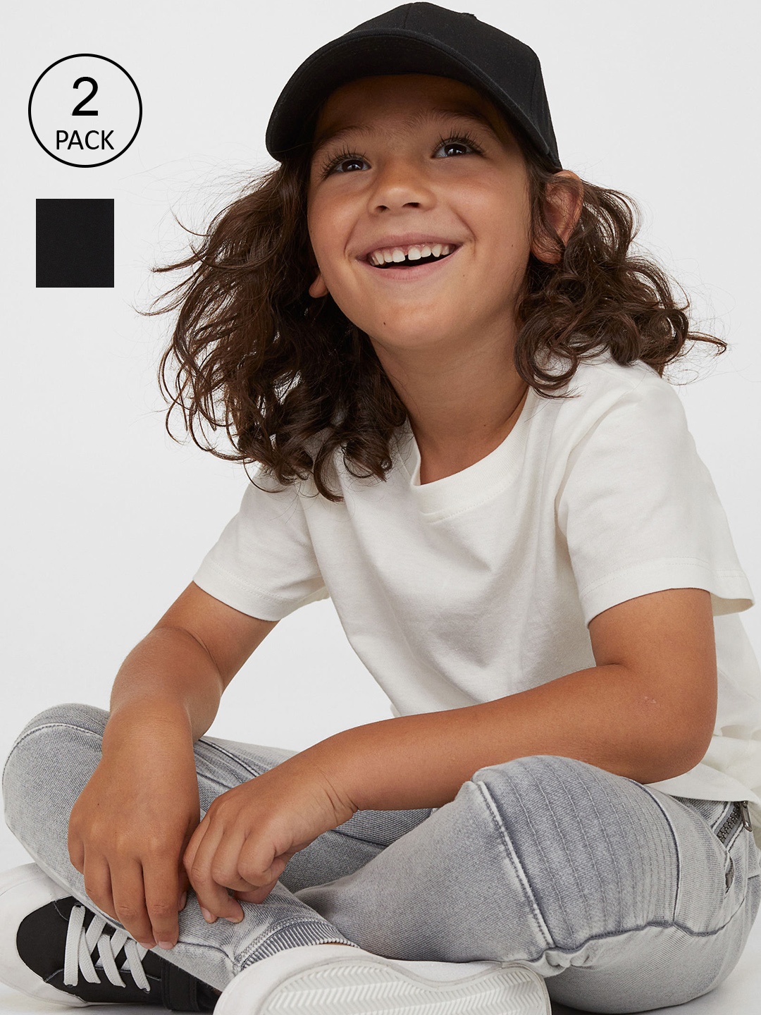 

H&M Boys Black & Grey 2-Pack Biker Joggers