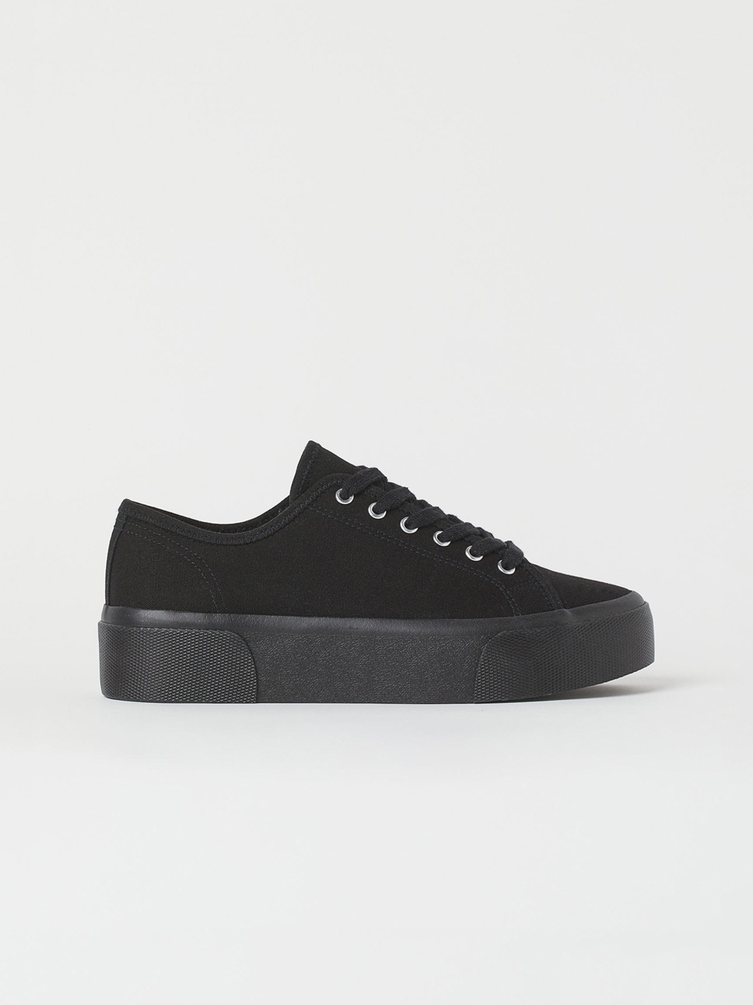 

H&M Women Black Solid Platform Trainers