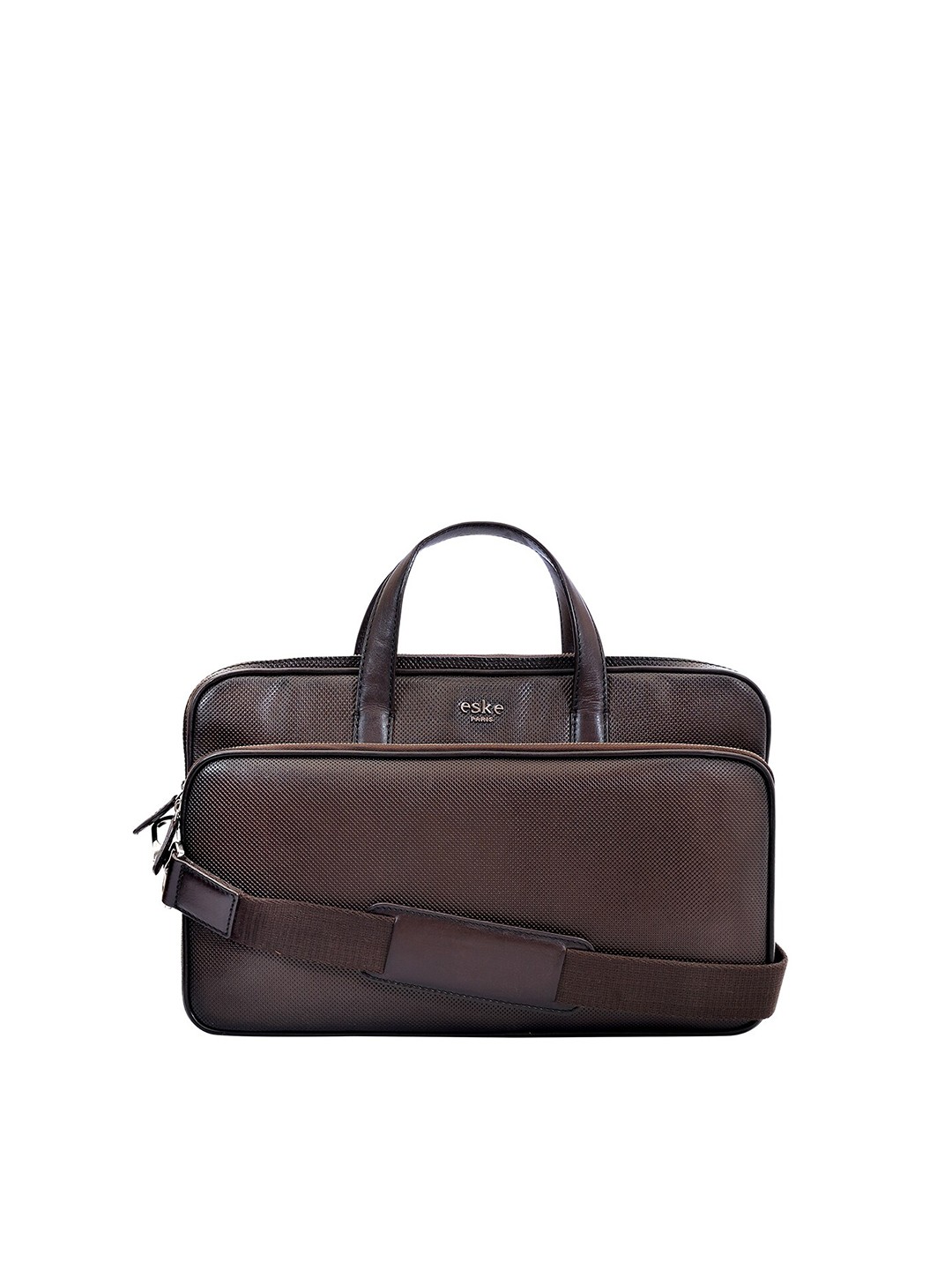 

Eske Men Brown Textured Laptop Bag