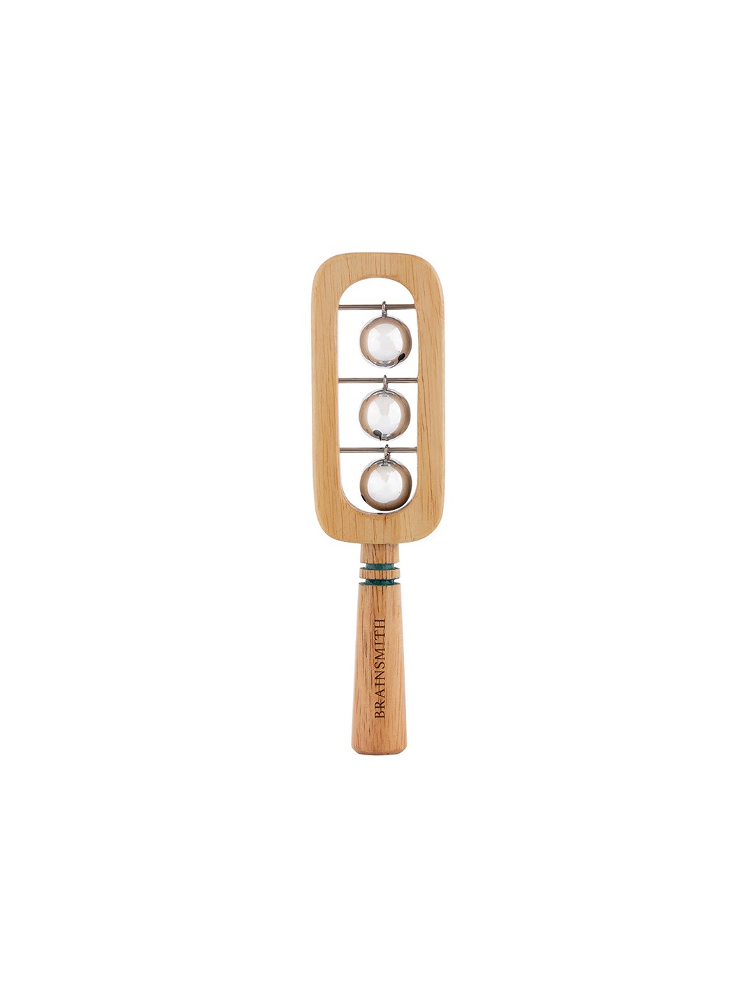 

Brainsmith Infant Kids Beige & Silver-toned Wooden Handbell