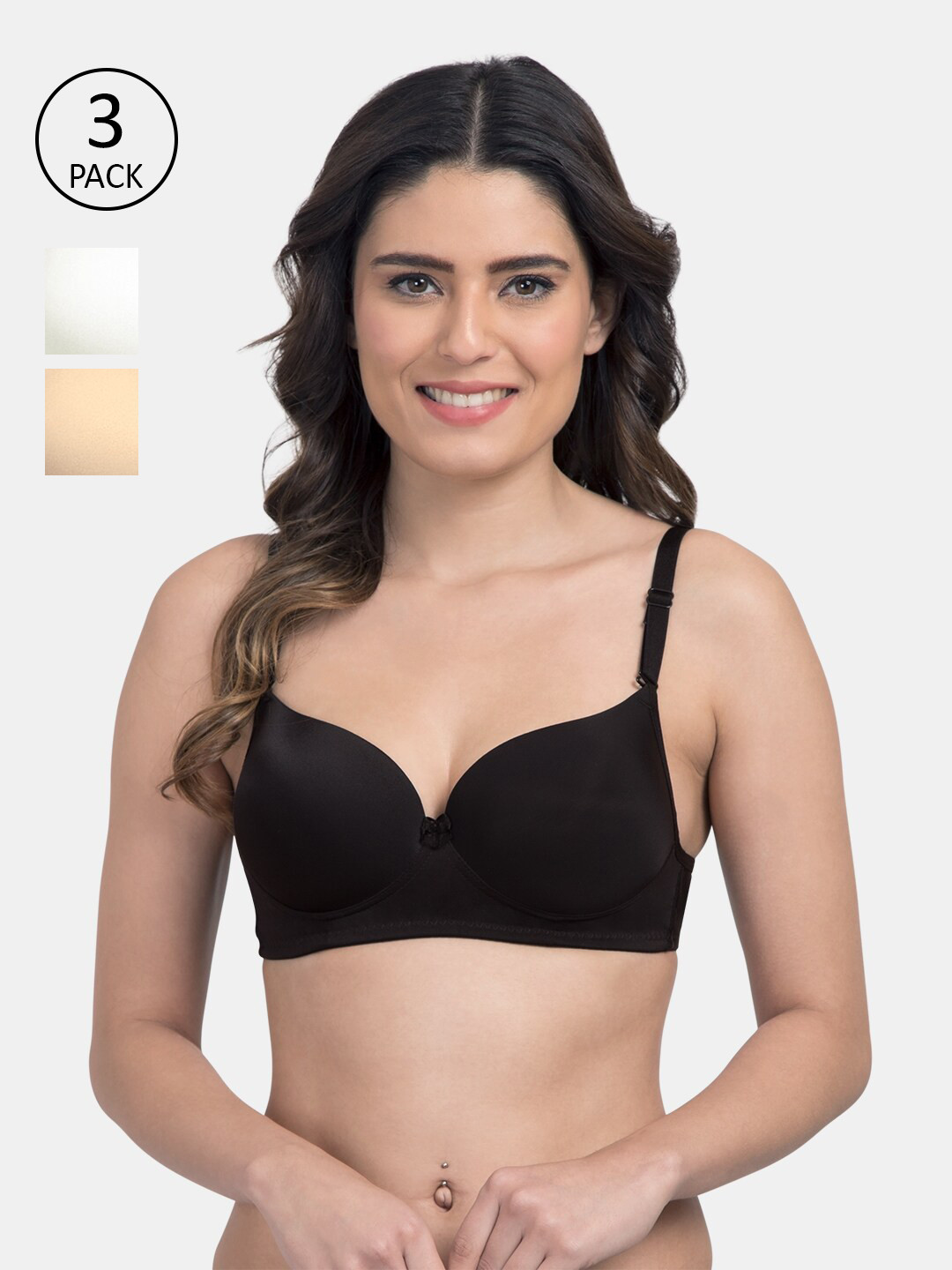 

Tweens Black & White Pack Of 3 Heavily Padded T-shirt Bras