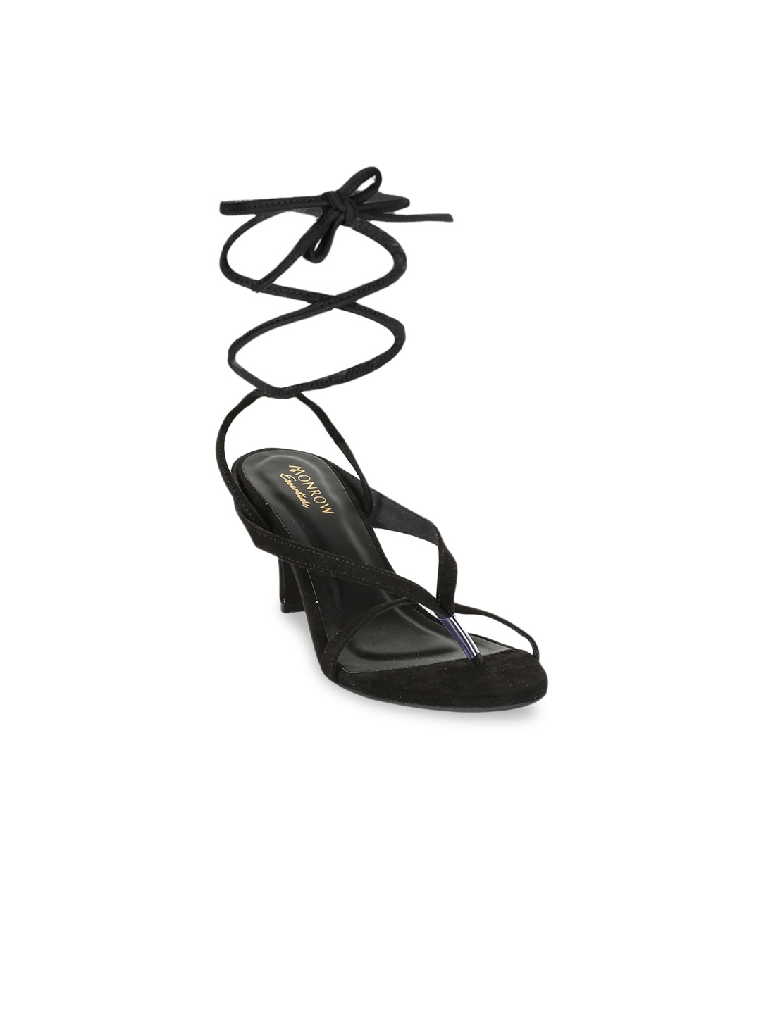 

Monrow Women Black Suede Party Kitten Gladiators