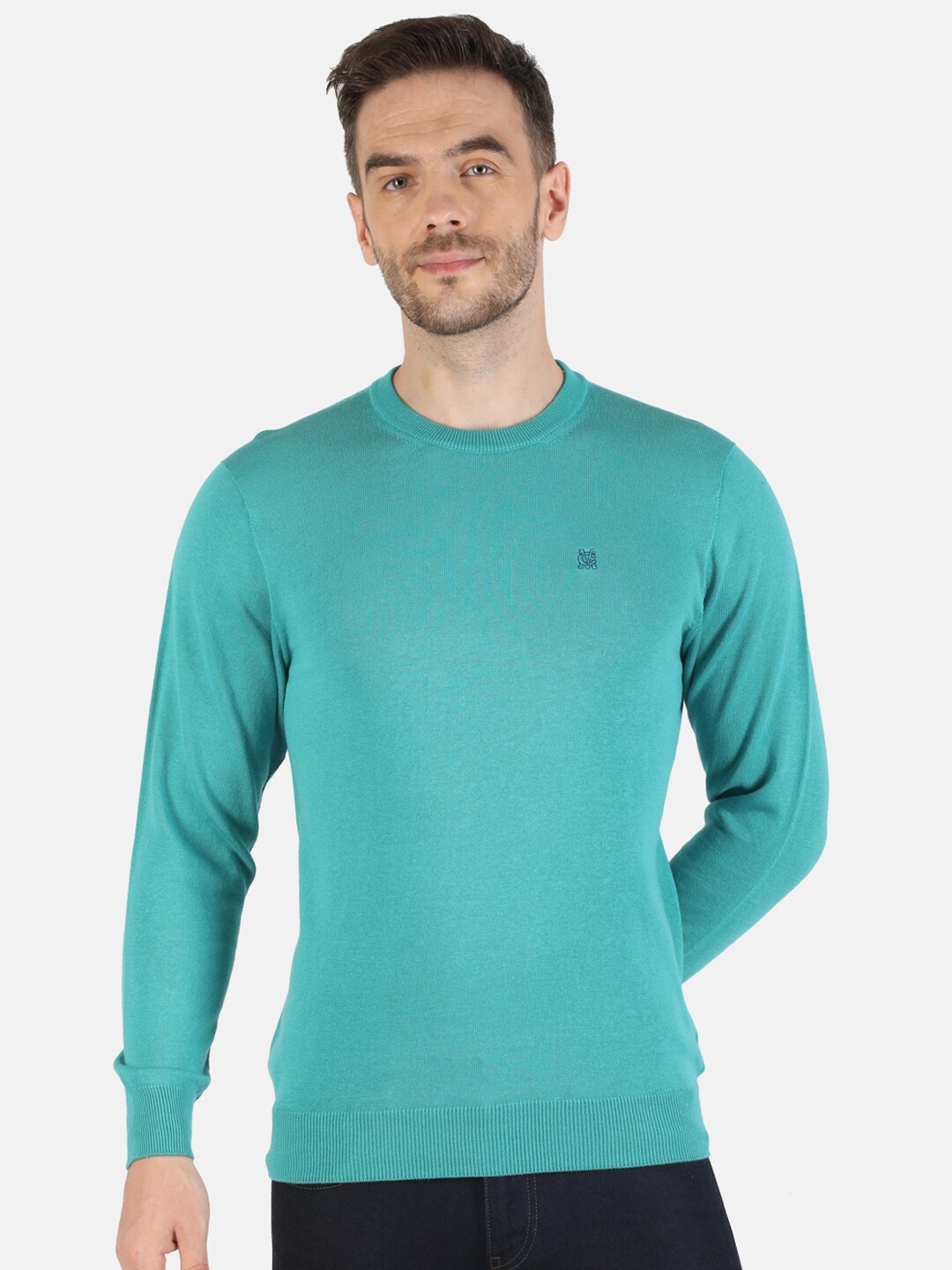

Monte Carlo Men Turquoise Blue Pullover