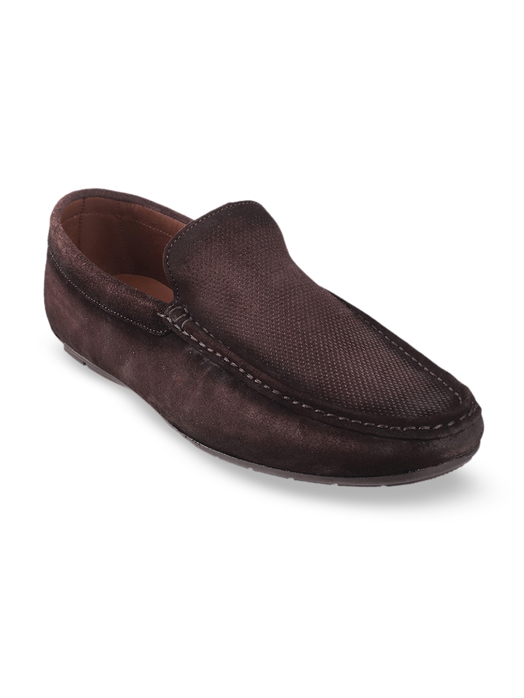 

DAVINCHI Men Brown Suede Loafers