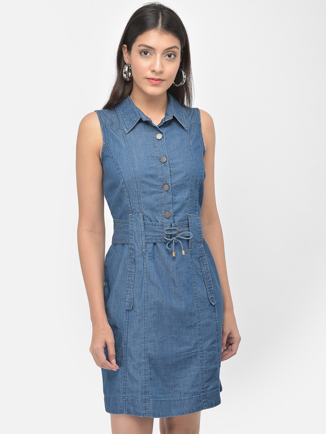 

Latin Quarters Blue Shirt Dress