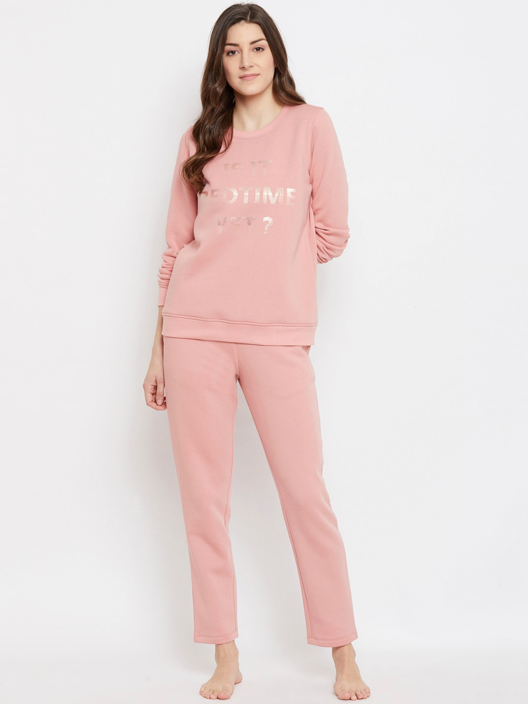 

MADAME M SECRET Women Pink Printed Night suit