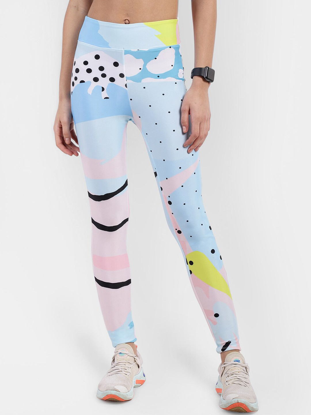 

R26 Women Blue Mid Rise Printed Leggings