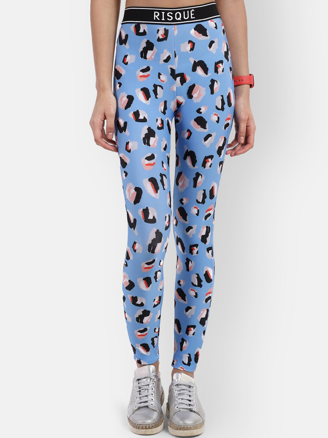 

R26 Women Blue Printed Leggings