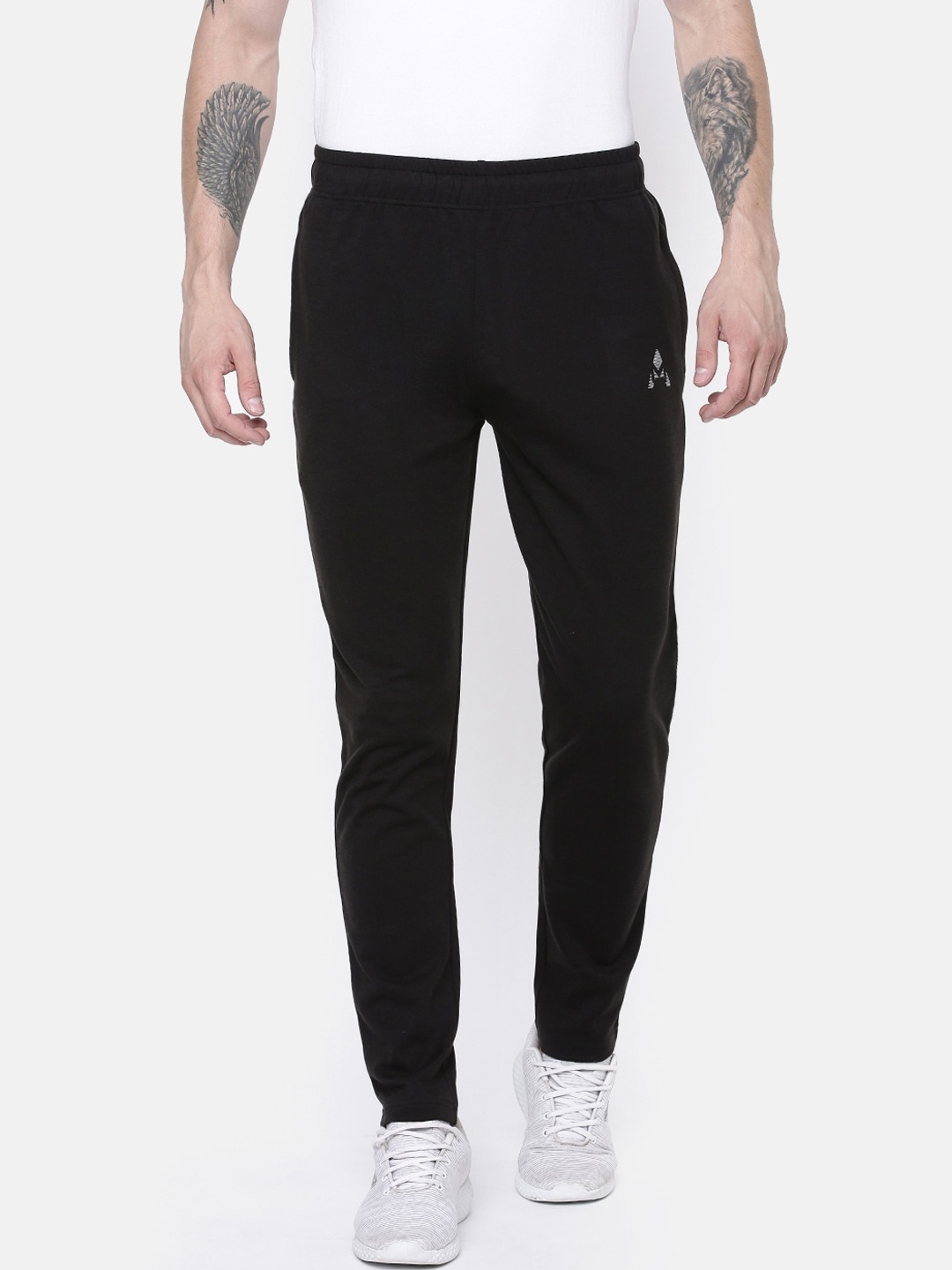 

ACTIMAXX Men Black Solid Cotton Track Pants