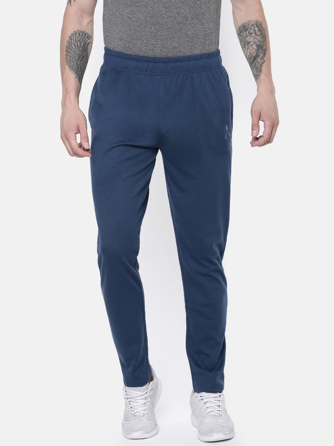 

ACTIMAXX Men Blue Solid Cotton Track Pants