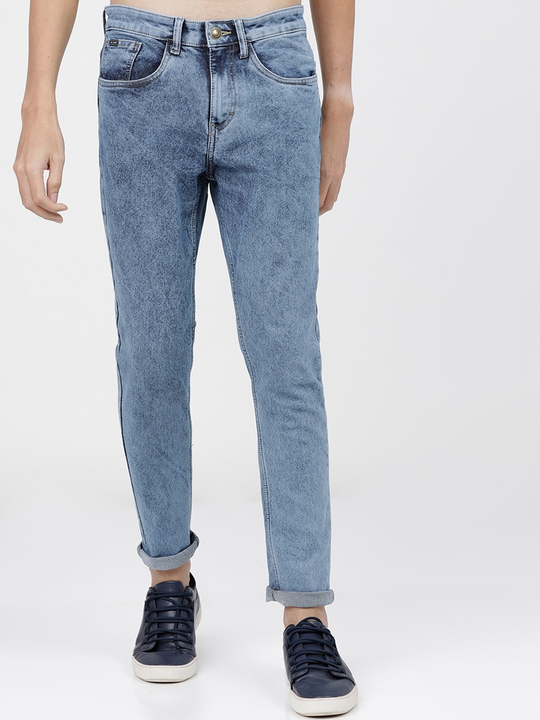 

HIGHLANDER Men Blue Tapered Fit Heavy Fade Stretchable Jeans