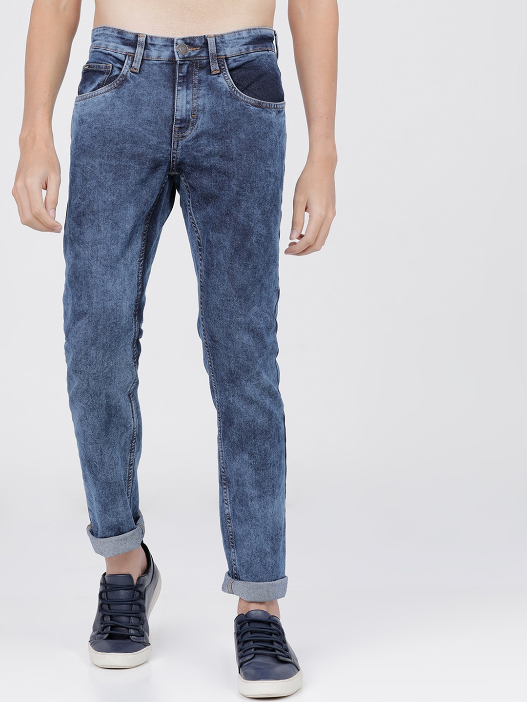 

HIGHLANDER Men Blue Slim Fit Heavy Fade Stretchable Jeans