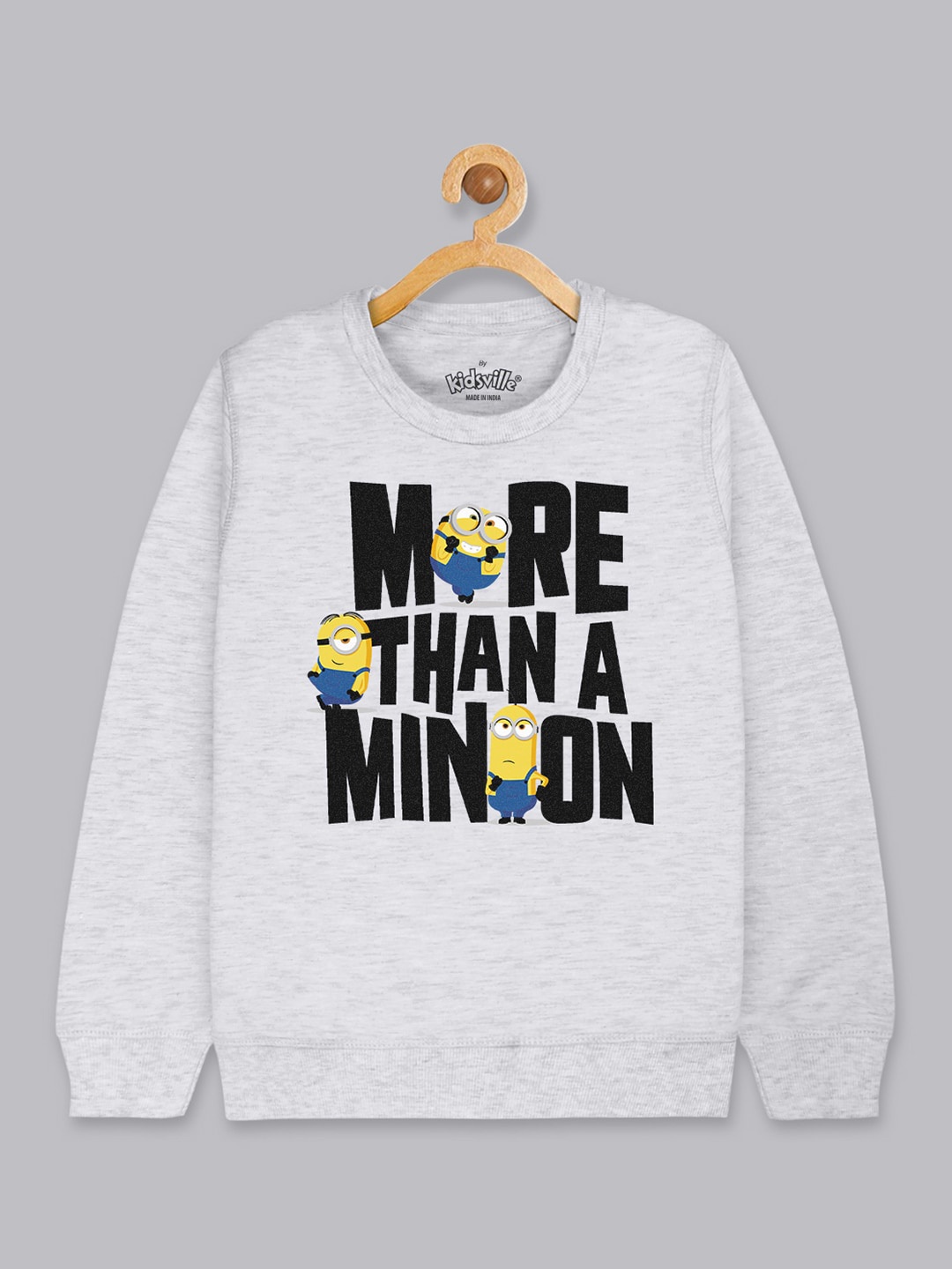 

Kids Ville Boys Grey Minions Printed Sweatshirt
