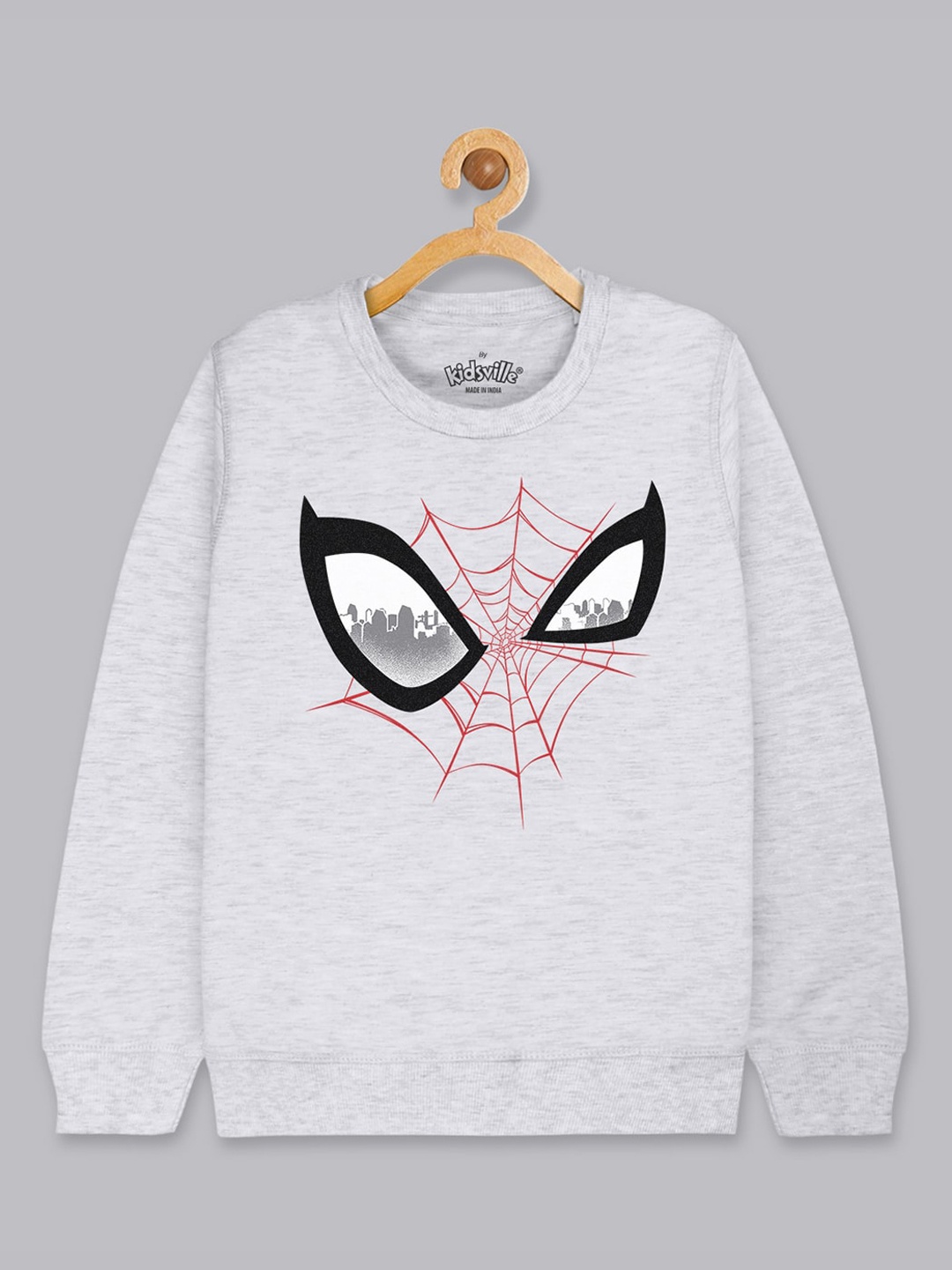 

Kids Ville Boys Grey Spiderman Printed Sweatshirt