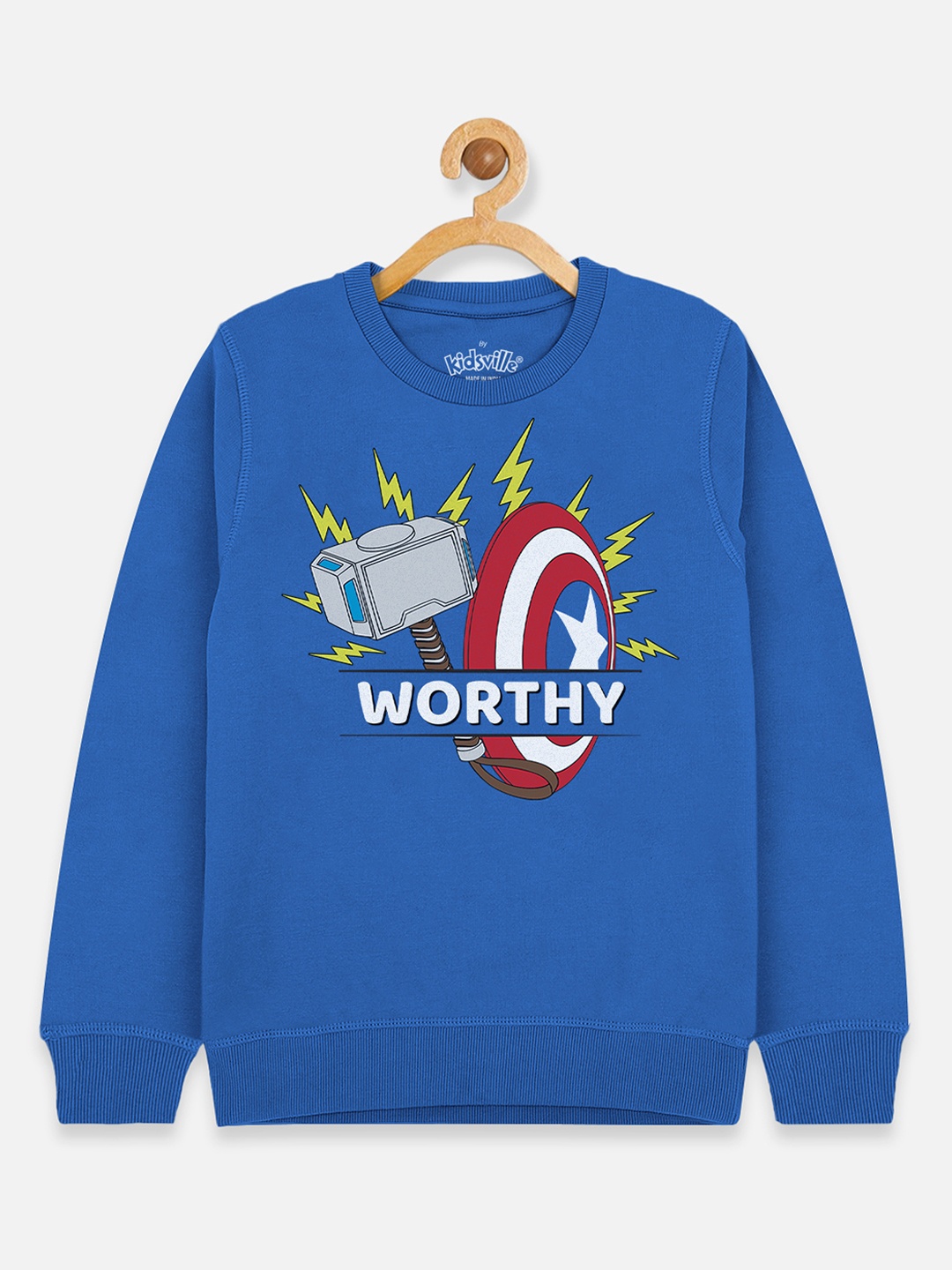 

Kids Ville Boys Blue Avengers Printed Sweatshirt