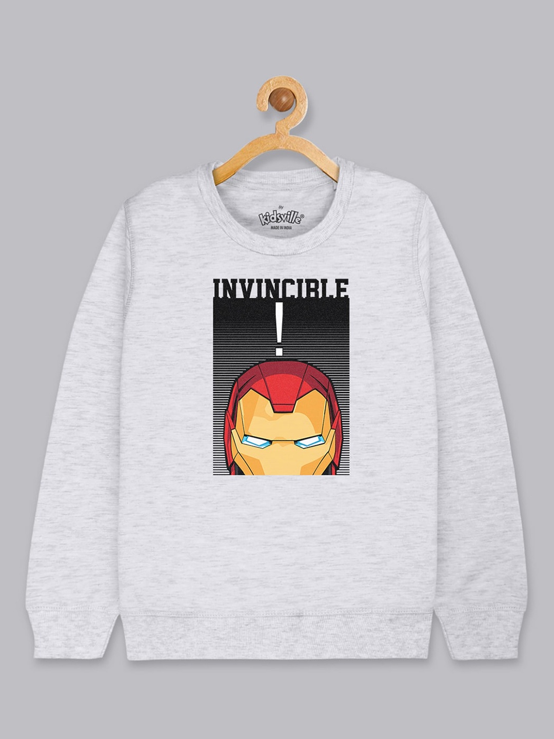 

Kids Ville Boys Grey Iron Man Printed Sweatshirt