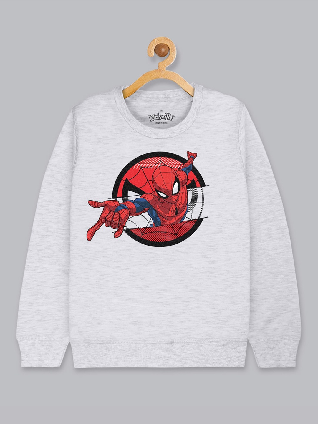 

Kids Ville Boys Grey Spiderman Printed Sweatshirt