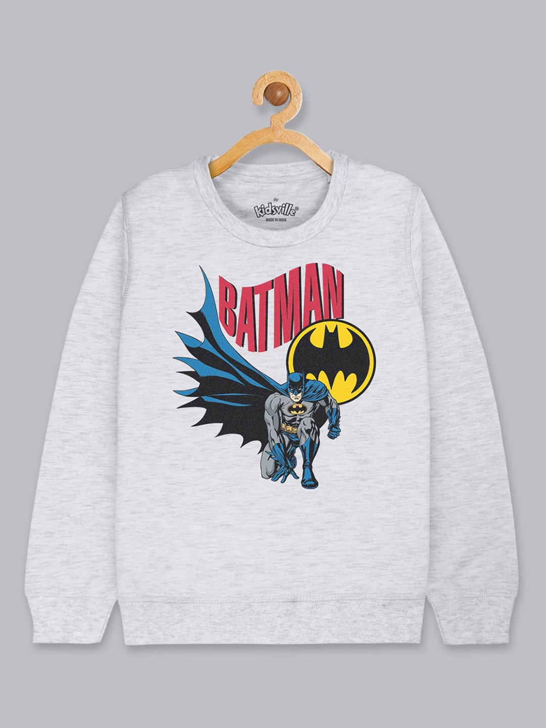 

Kids Ville Boys Grey Batman Printed Sweatshirt