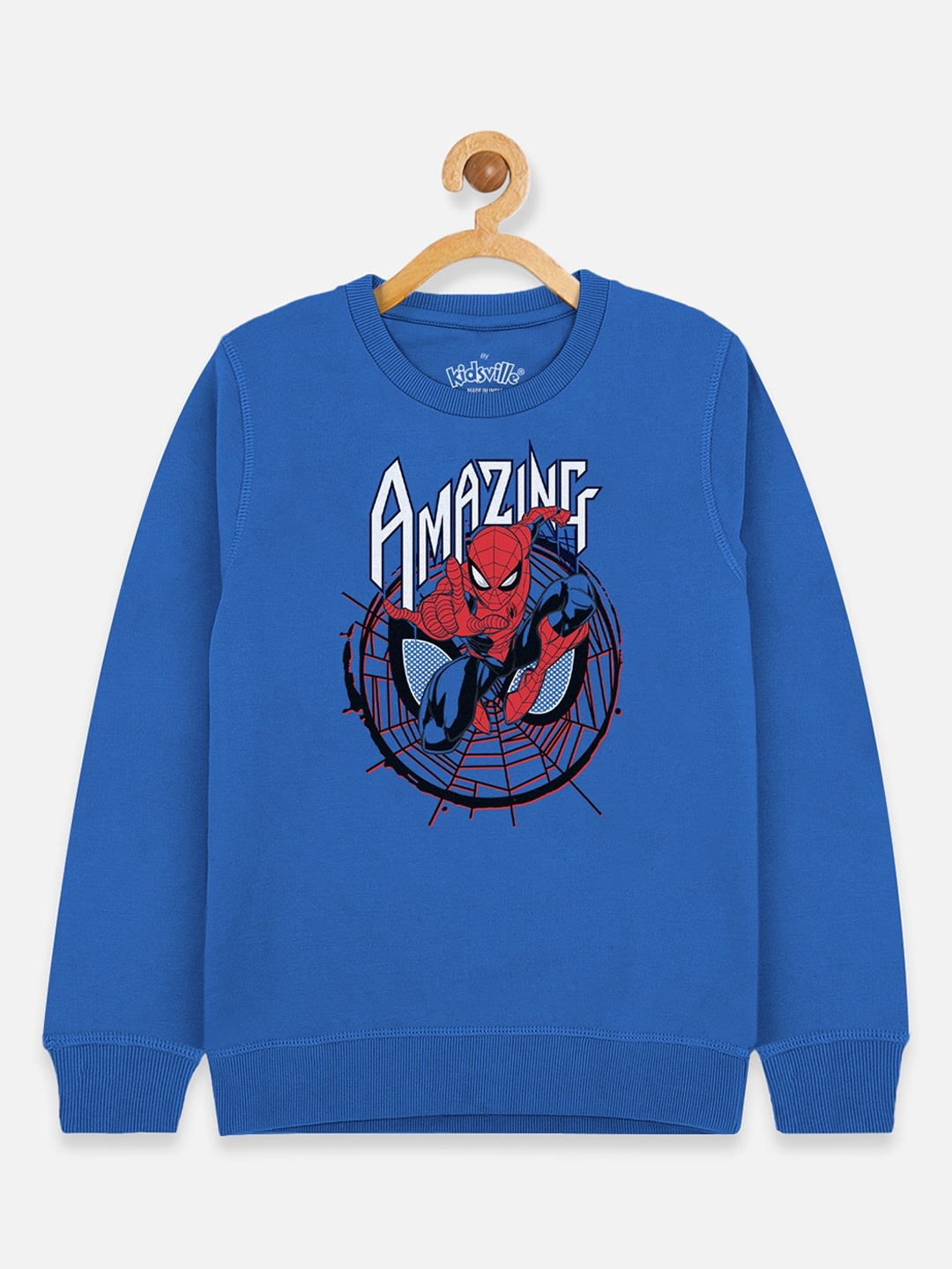 

Kids Ville Boys Blue & Red Spiderman Printed Sweatshirt