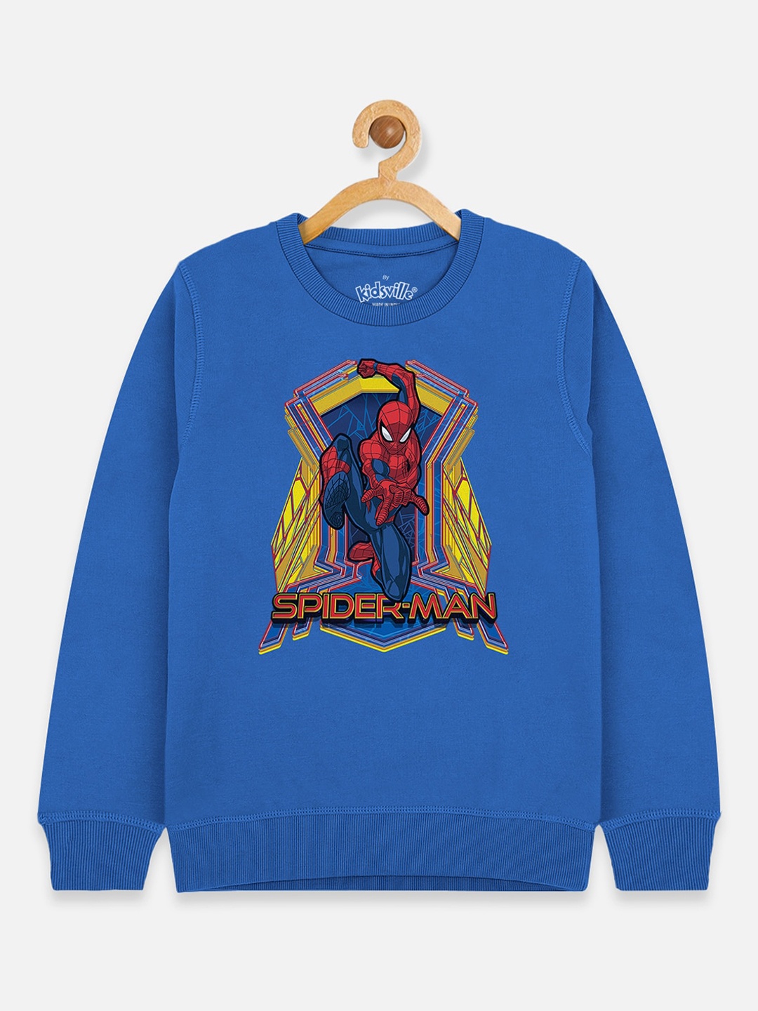 

Kids Ville Spiderman Boys Blue Printed Sweatshirt