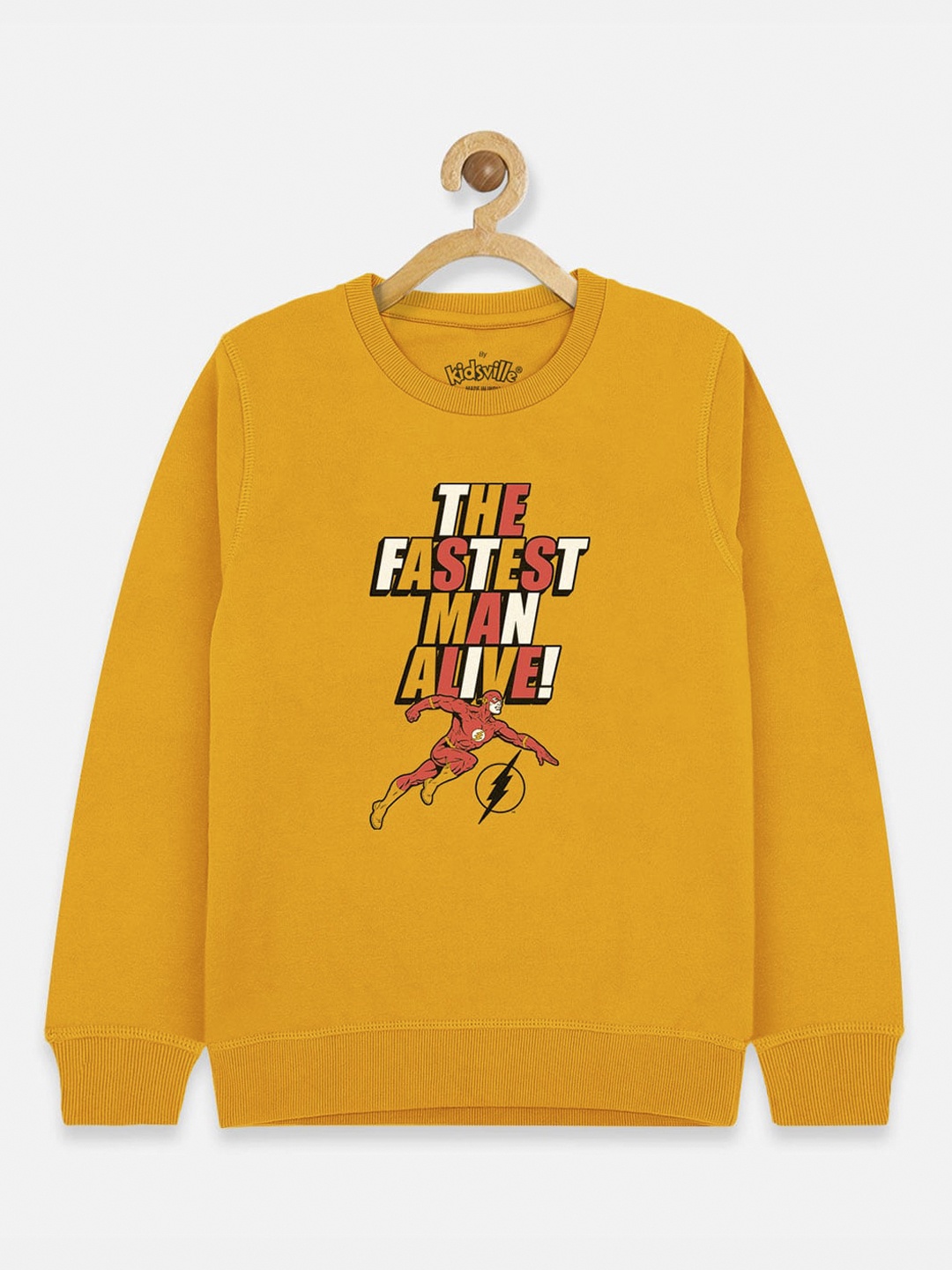 

Kids Ville Boys Yellow & Red Flash Printed Sweatshirt