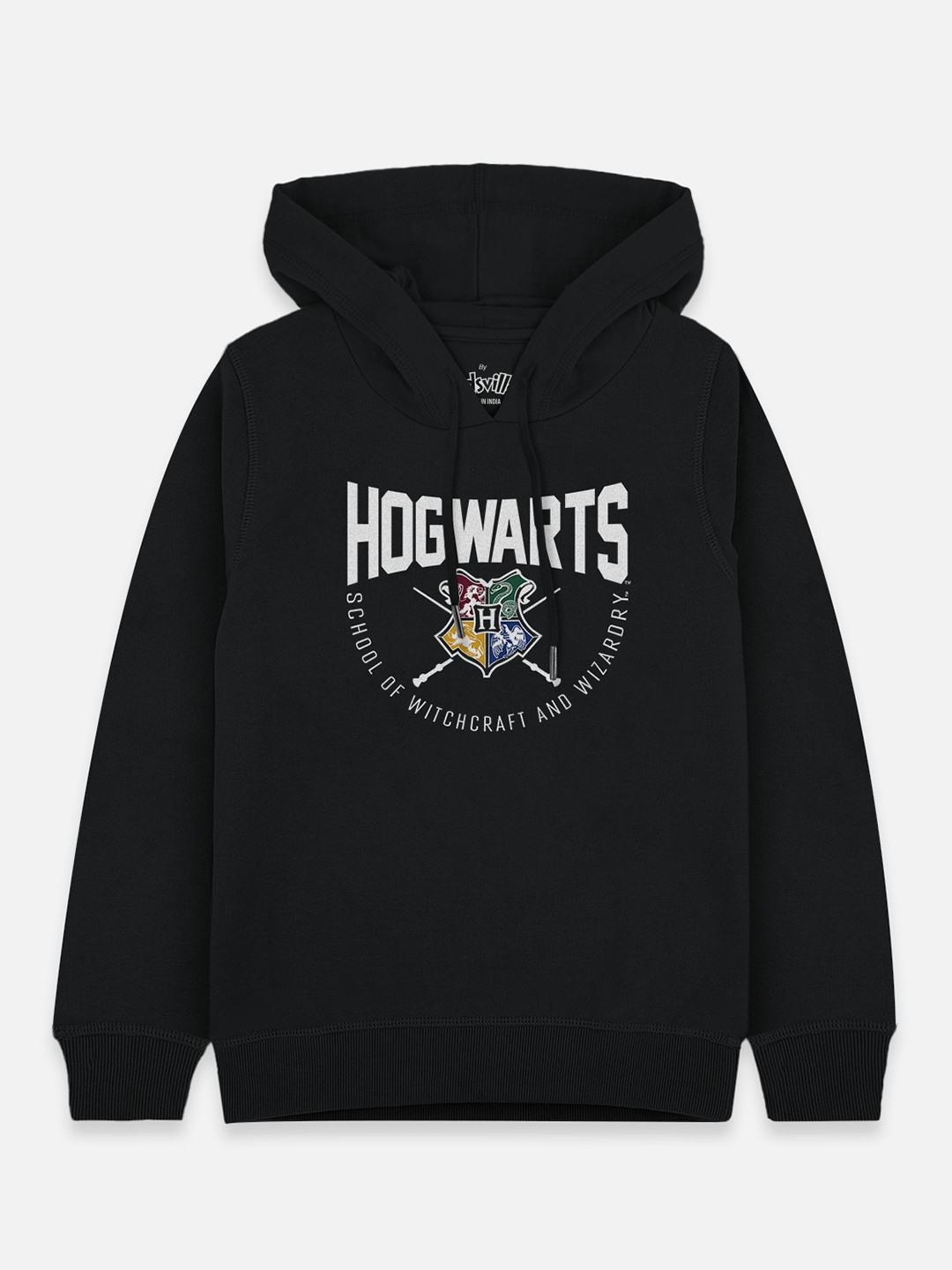 

Kids Ville Boys Black Harry Potter Printed Hooded Sweatshirt