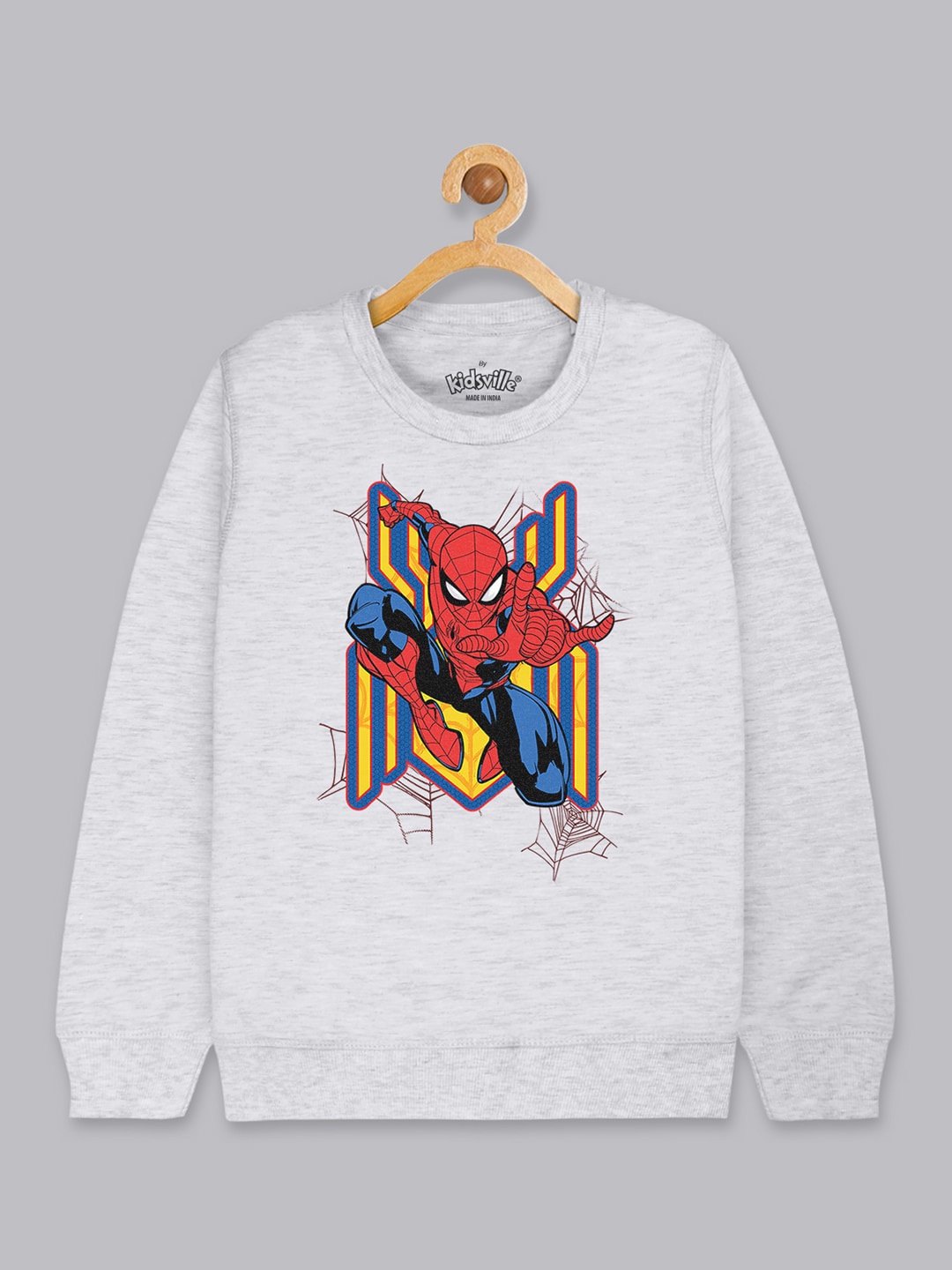 

Kids Ville Boys Grey Spiderman Printed Sweatshirt