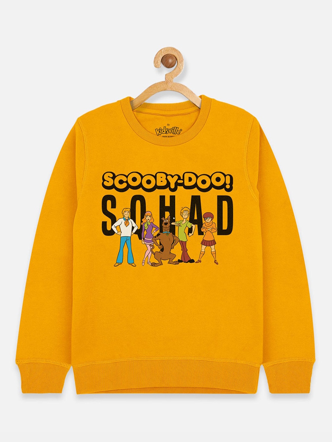 

Kids Ville Boys Mustard Scooby Doo Printed Sweatshirt, Yellow